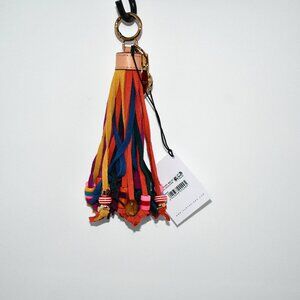Kurt Geiger London Suede Tassel Beaded Bag Charm in Multi #4703669209 NWT Detail